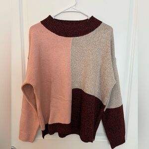 Bibi colorblocking sweater size small, cropped and oversized.